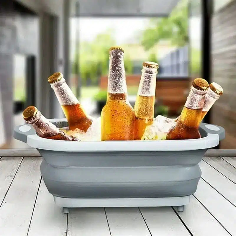 Plastic Folding Chopping Board Kitchen Washing Basket