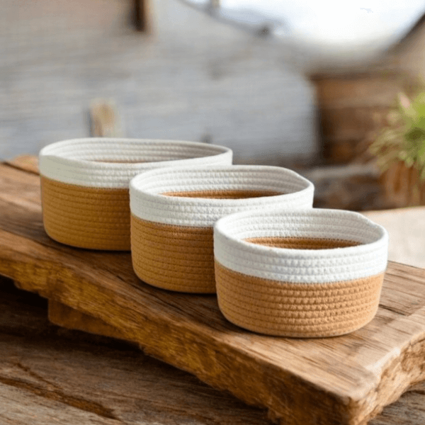 Set of 3 Woven Storage Baskets