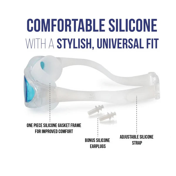 Protective Film Swimming Goggles With Ear Plugs
