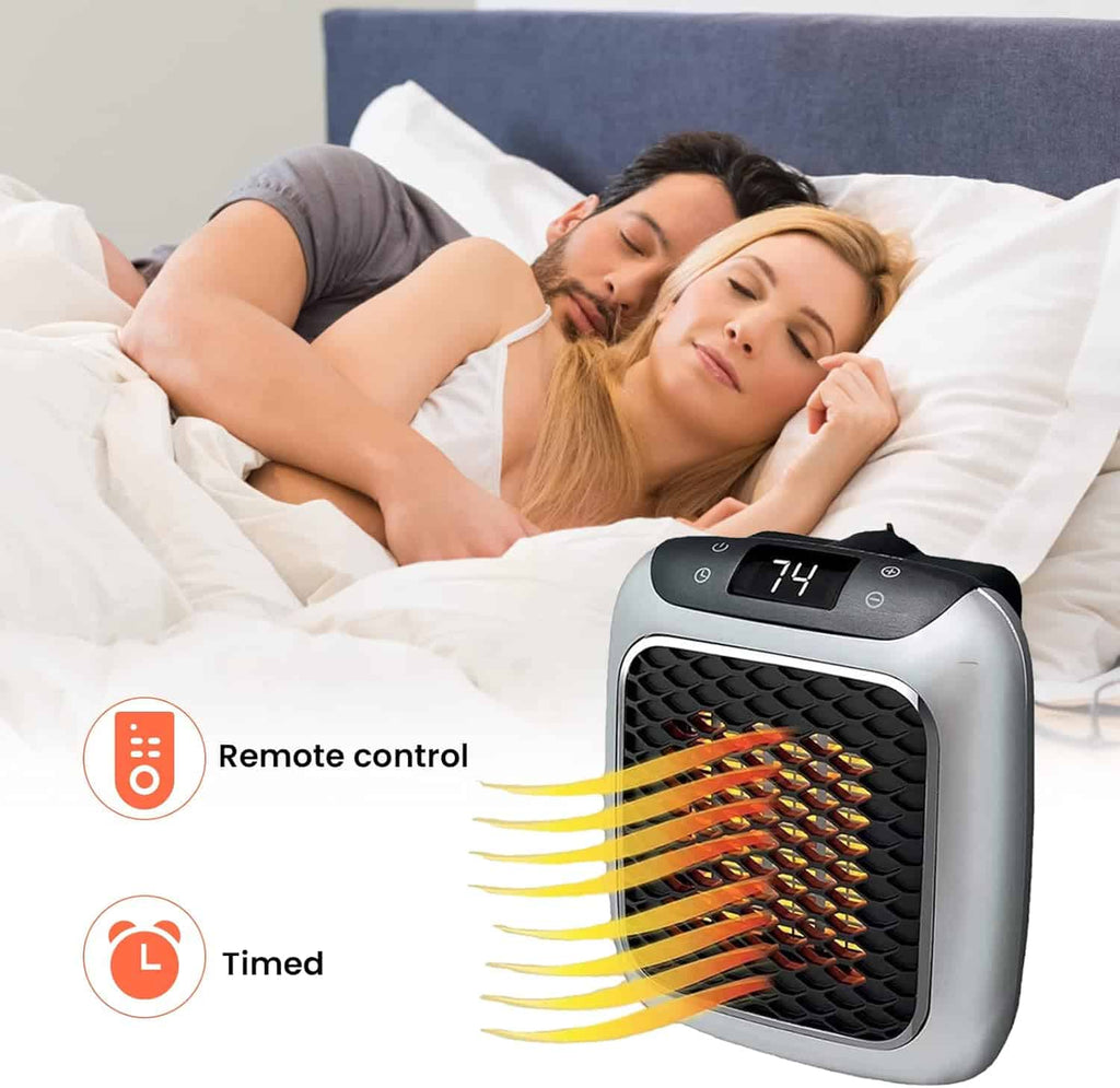 Portable Fan Heater With Adjustable Thermostat and Timer