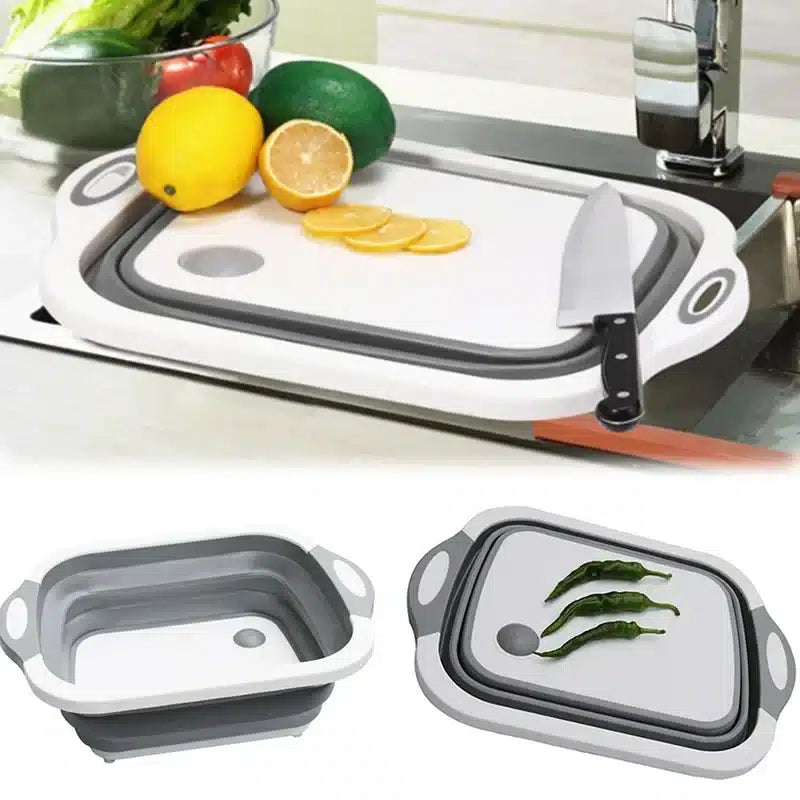 Plastic Folding Chopping Board Kitchen Washing Basket
