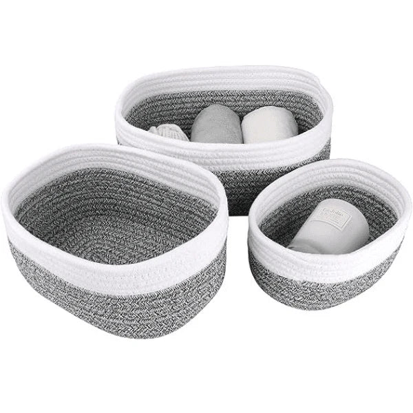 Set of 3 Woven Storage Baskets