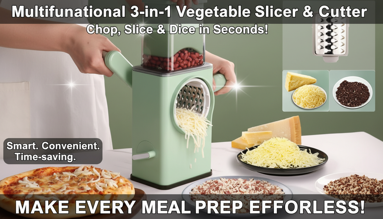 Multifunctional 3 in 1 vegetable slicer and cutter