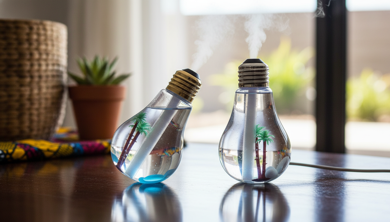 Desktop portable bulb humidifier