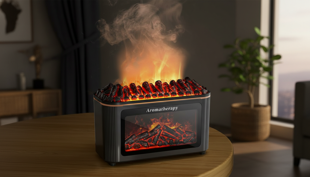 Retro Flame Aroma Diffuser with 7-Color Effects