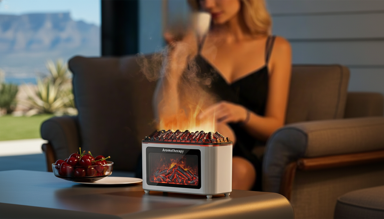Retro Flame Aroma Diffuser with 7-Color Effects