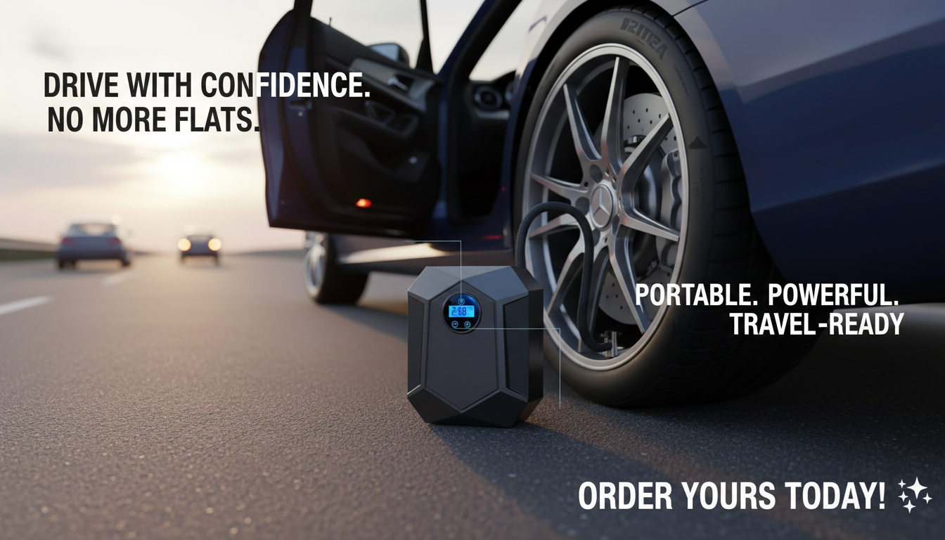 Portable Wireless Digital Tyre Inflator for Cars